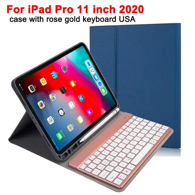 For iPad Pro 11" Case 2020 With Rose Gold Keyboard Anti-fall Leather Tablet Bluetooth Backlit USA Keyboard for iPad Pro 2020 11
For iPad Pro 11" Case 2020 With Rose Gold Keyboard Anti-fall Leather Tablet Bluetooth Backlit USA Keyboard for iPad Pro 2020 11