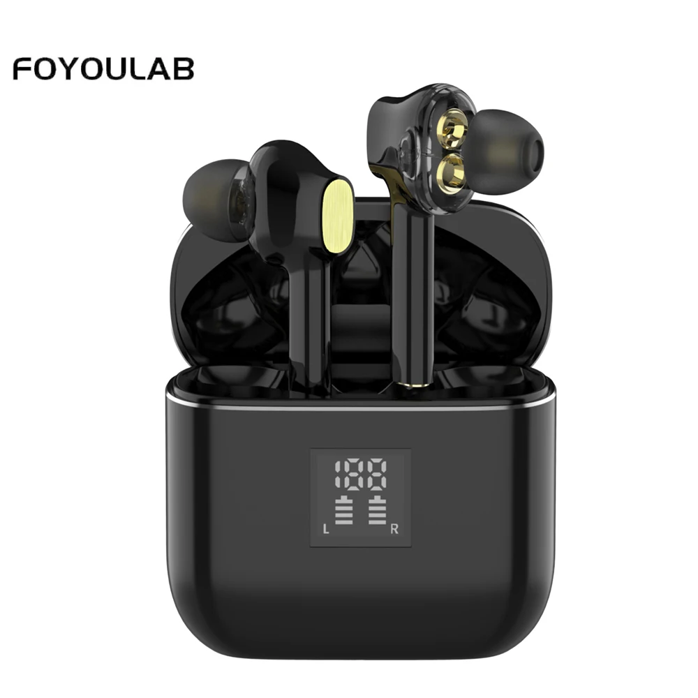 FOYOULAB TWS07 Automatic Re-connection Double Speaker Drivers Sport TWS Heavy Bass Dual Microphones Wireless Bluetooth Headset
FOYOULAB TWS07 Automatic Re-connection Double Speaker Drivers Sport TWS Heavy Bass Dual Microphones Wireless Bluetooth Headset