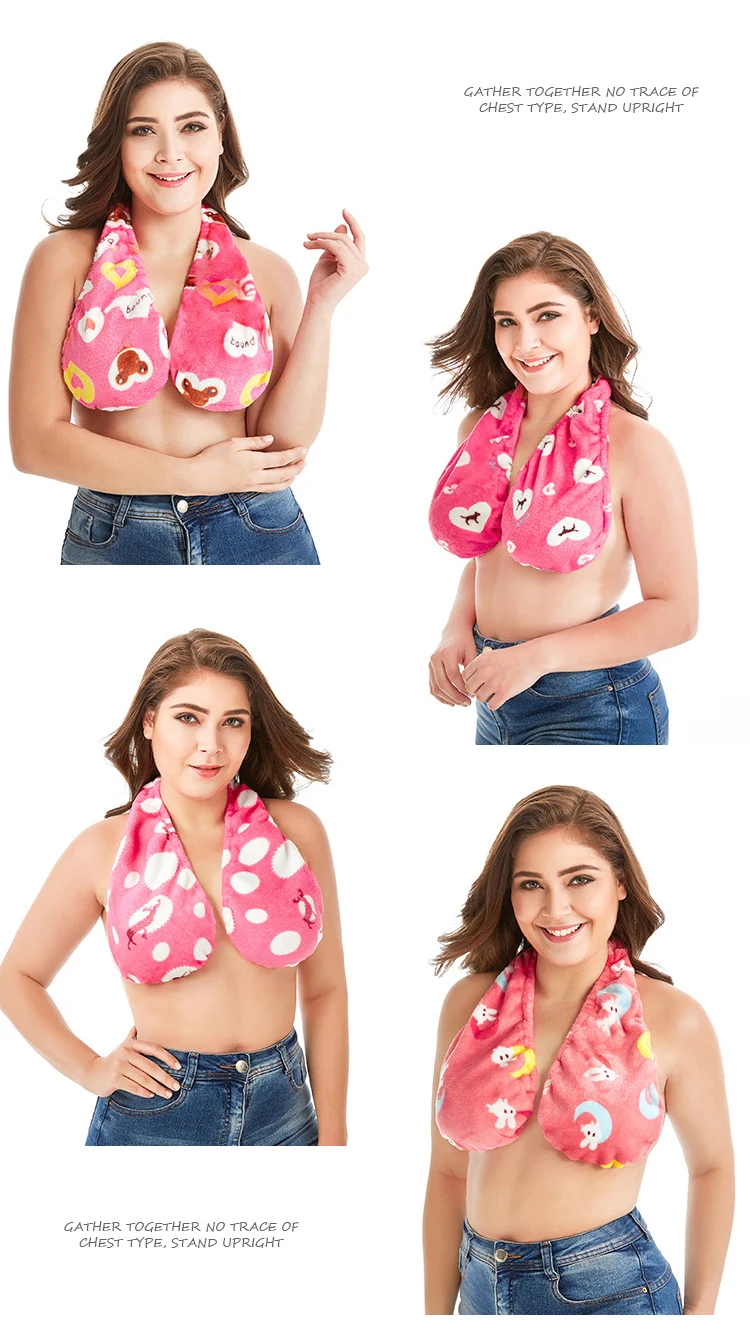 Fanfsoo Women's Sexy Lace Big Breast Tata Towel Palestine
