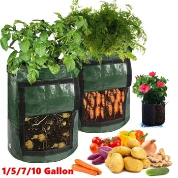 4 Size Garden Potato planting bag Sweet potato growing bag Non-woven greenhouse Vegetable Growing bucket pot Drain Breathable
4 Size Garden Potato planting bag Sweet potato growing bag Non-woven greenhouse Vegetable Growing bucket pot Drain Breathable