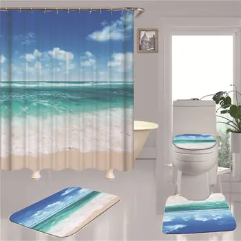 4 Piece Shower Curtain Sets with Non-Slip Rug, Toilet Lid Cover, Bath Mat and 12 Hooks, Flower Shower Curtain Durable Waterproof
4 Piece Shower Curtain Sets with Non-Slip Rug, Toilet Lid Cover, Bath Mat and 12 Hooks, Flower Shower Curtain Durable Waterproof