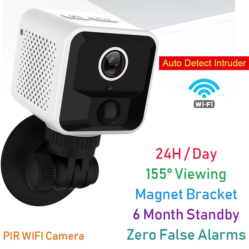 Mini WIFI Battery PIR Camera Wireless IP Network Camcorder Phone App Remote Wide Viewing with Motion Detect for Home Security
Mini WIFI Battery PIR Camera Wireless IP Network Camcorder Phone App Remote Wide Viewing with Motion Detect for Home Security
