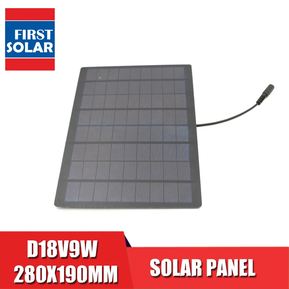 18V9W солнечная панель 12 в 7 Вт с разъемом постоянного тока 5 5*2 1 для детской системы