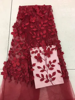 Latest 3d flower lace embroidered fabric with beads bridal tulle lace wholesale nigerian french lace fabric for wedding RF2555
Latest 3d flower lace embroidered fabric with beads bridal tulle lace wholesale nigerian french lace fabric for wedding RF2555