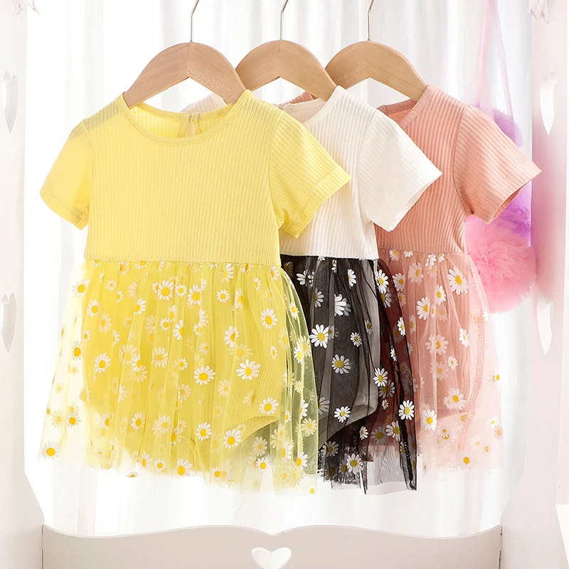 Summer Infant Baby Girl Jumpsuit Short-sleeved Daisy Mesh Dress Printed Jumpsuits Children's Clothes Outfits34
Summer Infant Baby Girl Jumpsuit Short-sleeved Daisy Mesh Dress Printed Jumpsuits Children's Clothes Outfits34