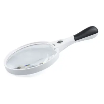 Three Powers Handheld Magnifying Glass 3 LED Light Aid Reading Magnifier Large Diameter Loupe for Jewelry Coin Identification 
Three Powers Handheld Magnifying Glass 3 LED Light Aid Reading Magnifier Large Diameter Loupe for Jewelry Coin Identification