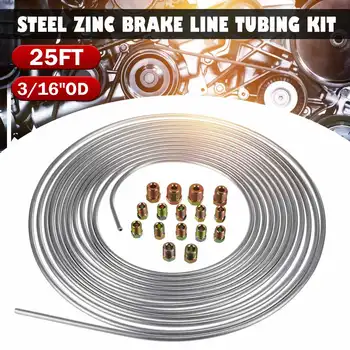25Ft Coil Roll of 3/16"OD Steel Zinc Brake Transmission Line Fuel Tubing Kit with 16 Fittings Replacement Accessories 7.62m
25Ft Coil Roll of 3/16"OD Steel Zinc Brake Transmission Line Fuel Tubing Kit with 16 Fittings Replacement Accessories 7.62m