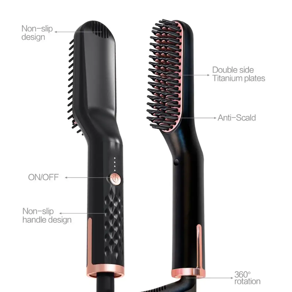 3 in 1 Multifunctional Hair Straightener Hair Comb Brush Beard Straightener Straightening Comb Hair Curler Quick Hair Styler
3 in 1 Multifunctional Hair Straightener Hair Comb Brush Beard Straightener Straightening Comb Hair Curler Quick Hair Styler