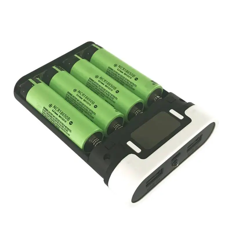 LCD Display Battery Charger 4x18650 Power Bank Case With LED Flashlight Battery Storage Box Dual USB Power Bank Box For phone
LCD Display Battery Charger 4x18650 Power Bank Case With LED Flashlight Battery Storage Box Dual USB Power Bank Box For phone