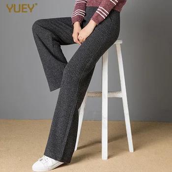 2019 New Korean Style Female Knitted Straight Trousers Relaxed Loose High Waist Womens Slacks Full Length Elastic Waist S To 4XL
2019 New Korean Style Female Knitted Straight Trousers Relaxed Loose High Waist Womens Slacks Full Length Elastic Waist S To 4XL