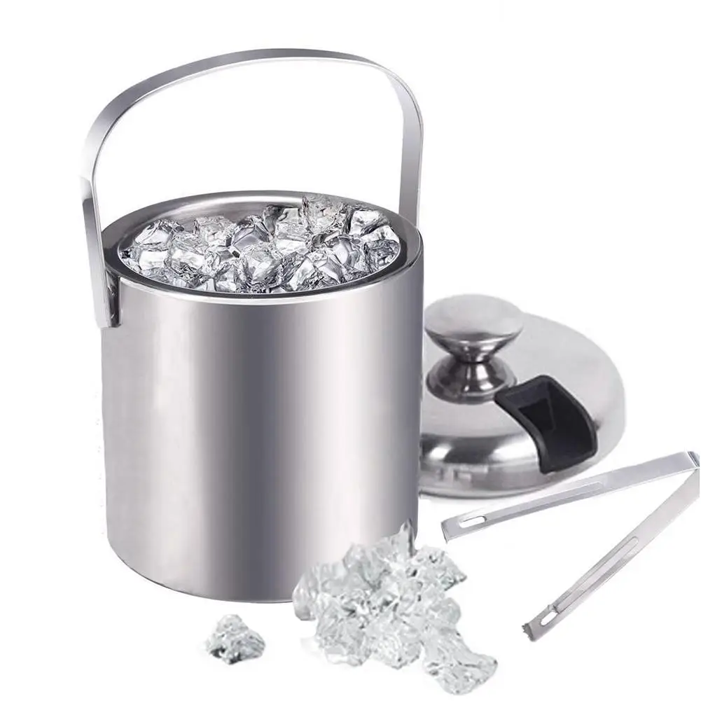 1300ml Stainless Steel Ice Cube Container Double-Walled Ice Bucket ice container with tongs lid Clamp Heat Isolation Bar Tools
1300ml Stainless Steel Ice Cube Container Double-Walled Ice Bucket ice container with tongs lid Clamp Heat Isolation Bar Tools