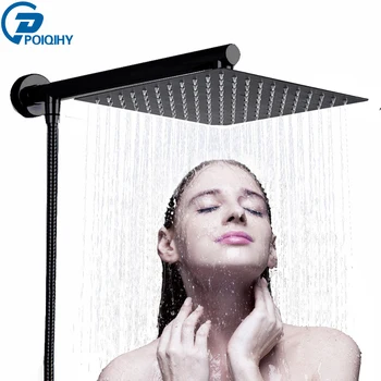 POIQIHY Black Bathroom Shower Head Stainless Steel Rainfall Bath Shower Faucet Accessory Brass Showerhead Bar Arm 150cm Hose
POIQIHY Black Bathroom Shower Head Stainless Steel Rainfall Bath Shower Faucet Accessory Brass Showerhead Bar Arm 150cm Hose