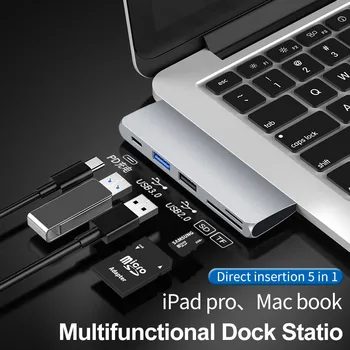 Multi Function USB C Type C HUB to USB 3.0 2.0 5-In-1 Adapter for MacBook Pro Air Dock Station USB Splitter Dual Type C HUB
Multi Function USB C Type C HUB to USB 3.0 2.0 5-In-1 Adapter for MacBook Pro Air Dock Station USB Splitter Dual Type C HUB