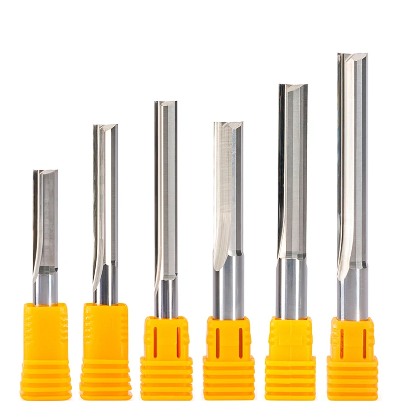 2pcs 10mm SHK Two Flutes Straight Carving Tools Double CNC Router Bits Wood MDF PVC Milling Engraving Cutters | Инструменты