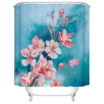 Watercolors Pink Flowers Pattern Digital Print Shower Curtains for Bathroom Decor,Polyester Waterproof Fabric Bath Curtain with
Watercolors Pink Flowers Pattern Digital Print Shower Curtains for Bathroom Decor,Polyester Waterproof Fabric Bath Curtain with