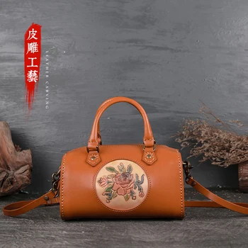 New Brand Luxury Women Genuine Leather Handbags Ladies Retro Elegant Shoulder Messenger Bag Cow Leather Handmade Womans Bags 
New Brand Luxury Women Genuine Leather Handbags Ladies Retro Elegant Shoulder Messenger Bag Cow Leather Handmade Womans Bags