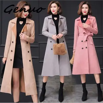 Genuo New 2019 Trench Coat For Women Double Breasted Slim Fit X Long Spring Coat Casaco Feminino Abrigos Mujer Autumn Outerwear
Genuo New 2019 Trench Coat For Women Double Breasted Slim Fit X Long Spring Coat Casaco Feminino Abrigos Mujer Autumn Outerwear