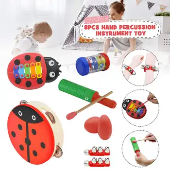 8pcs Orff Musical Instruments Sets Hand Drum Wrist Bell Single Ring Percussion Piano Rain Educational Musical Gifts
8pcs Orff Musical Instruments Sets Hand Drum Wrist Bell Single Ring Percussion Piano Rain Educational Musical Gifts