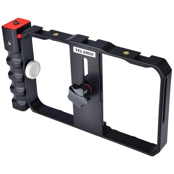 YELANGU Pro Smartphone Video Rig Filmmaking Case Phone Video Stabilizer Grip Mount for IPhone Xs Max XR X 8 Plus Samsung Huawei 
YELANGU Pro Smartphone Video Rig Filmmaking Case Phone Video Stabilizer Grip Mount for IPhone Xs Max XR X 8 Plus Samsung Huawei