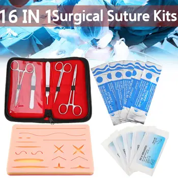 16pcs/set Surgical Suture Training Kit Skin Operate Suture Practice Model Training Pad Needle Scissors Tool Kit Medical Teaching
16pcs/set Surgical Suture Training Kit Skin Operate Suture Practice Model Training Pad Needle Scissors Tool Kit Medical Teaching