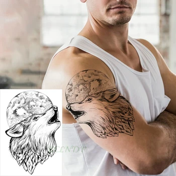 Waterproof Temporary Tattoo Sticker roaring wolf head animal plent tatto big black flash tatoo fake tattoos for men women kid
Waterproof Temporary Tattoo Sticker roaring wolf head animal plent tatto big black flash tatoo fake tattoos for men women kid