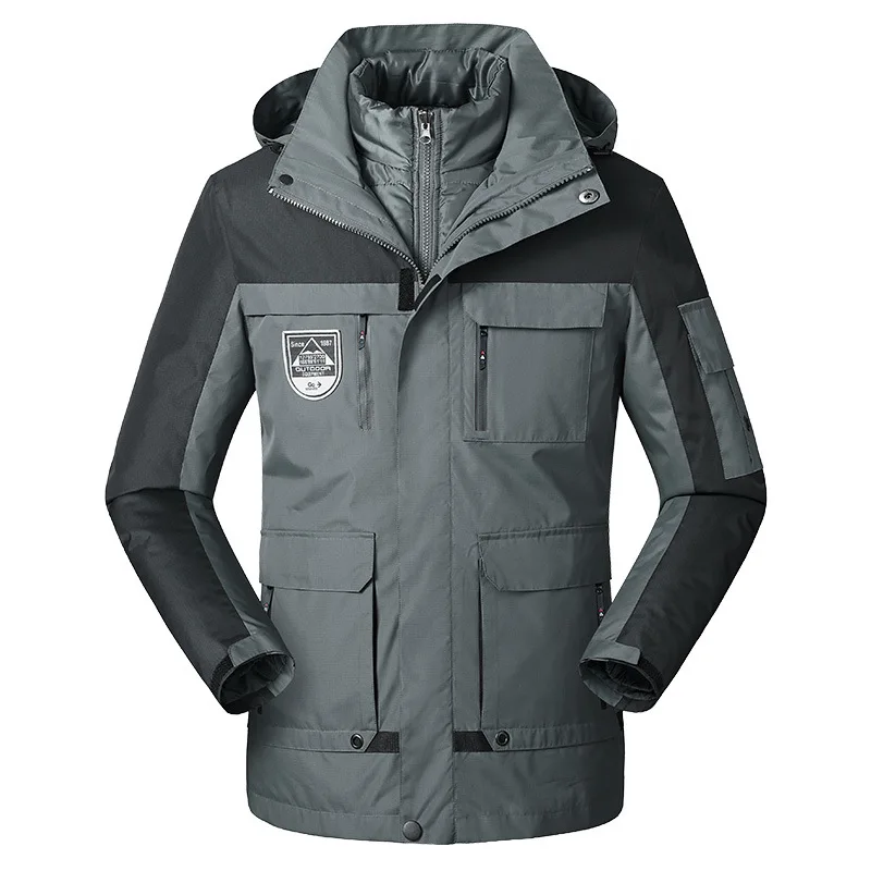 Men Thick Warm Winter Down Jacket 3 In 1 Pop Fashion Outwear Patchwork Windproof Waterproof Hood Men Down & Parkas 5XL 7XL
Men Thick Warm Winter Down Jacket 3 In 1 Pop Fashion Outwear Patchwork Windproof Waterproof Hood Men Down & Parkas 5XL 7XL