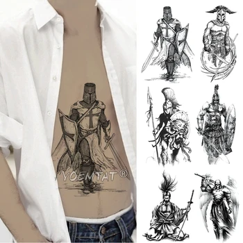 Crusader Knights Warrior Temporary Tattoo Sticker Waterproof Tatto Hero Gladiator Spartan Body Art Arm Fake Tatoo Men Women 
Crusader Knights Warrior Temporary Tattoo Sticker Waterproof Tatto Hero Gladiator Spartan Body Art Arm Fake Tatoo Men Women