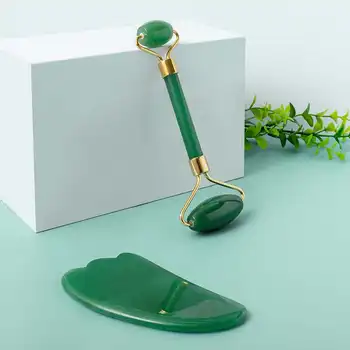 Jade roller jade scraping board surface massager powder crystal double head roller scraping tablet set
Jade roller jade scraping board surface massager powder crystal double head roller scraping tablet set
