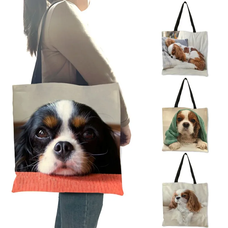 Dropshipping Charles Spaniel Dog Print Women Handbags Fashion Tote Shoulder Bags Large Capacity Shopping Bag Bolsa Feminina
Dropshipping Charles Spaniel Dog Print Women Handbags Fashion Tote Shoulder Bags Large Capacity Shopping Bag Bolsa Feminina