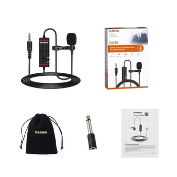 AM05-Mamen 3.5mm o Video Record Lavalier Clip Microphone for iPhone Android Mac Vlog Mic for DSLR Camera Camcorder Recorder
AM05-Mamen 3.5mm o Video Record Lavalier Clip Microphone for iPhone Android Mac Vlog Mic for DSLR Camera Camcorder Recorder