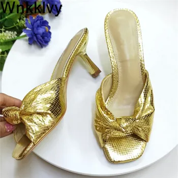 Sexy sandals Open Toe Bowties Woman Slippers Kitten Heels Genuine Leather Slip-on Lazy Mullers Summer Shoes Woman flipflops
Sexy sandals Open Toe Bowties Woman Slippers Kitten Heels Genuine Leather Slip-on Lazy Mullers Summer Shoes Woman flipflops