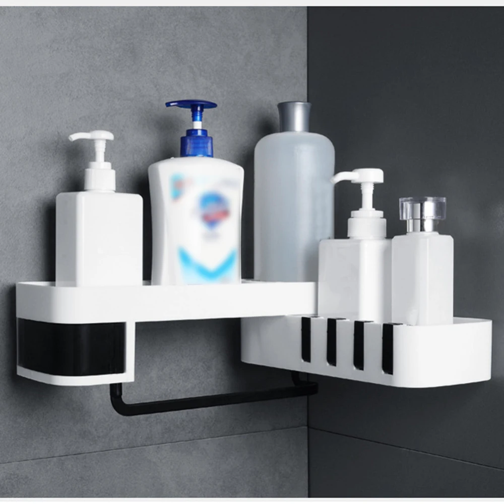 Bathroom Storage Rack Home Free Punching Wall Hanging Rack with Foldable Hook Kitchen Corner Storage Shelf Random Color
Bathroom Storage Rack Home Free Punching Wall Hanging Rack with Foldable Hook Kitchen Corner Storage Shelf Random Color