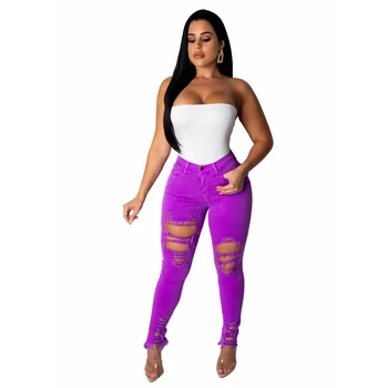 WEPBEL Women Denim New Pants Jeans Pancil Hole New Summer Spring Casual Trousers Fashion Mid Waist Skinny Sexy Zipper 
WEPBEL Women Denim New Pants Jeans Pancil Hole New Summer Spring Casual Trousers Fashion Mid Waist Skinny Sexy Zipper