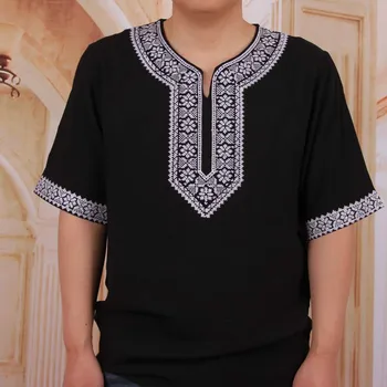 Вышитая футболка Vintage African Traditional Print Dashiki Loose embroidery T shirt Muslim Men T-shirt 
Вышитая футболка Vintage African Traditional Print Dashiki Loose embroidery T shirt Muslim Men T-shirt