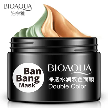 

BIOAQUA Ban Bang Double Color Face Mask Moisturizing Cream For Face Deep Cleaning Skin Pore Acne Blackhead Treatment Facial Care