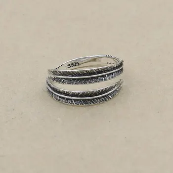 Retro Thai Silver S925 Sterling Silver Ornaments Hand Fashion Fashion Ring Feather Ring
Retro Thai Silver S925 Sterling Silver Ornaments Hand Fashion Fashion Ring Feather Ring