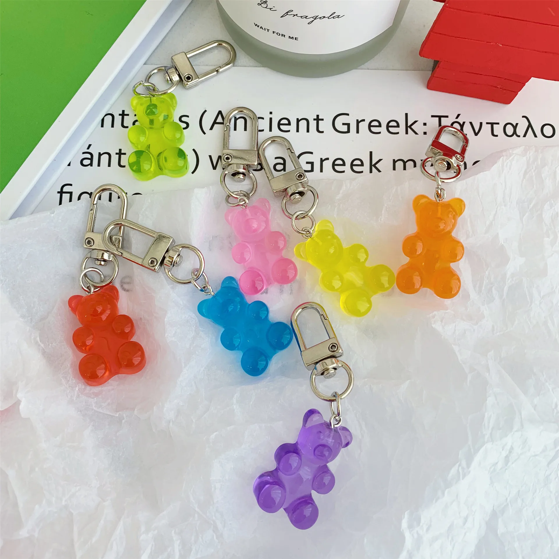 2019 Cute Cartoon Resin Colorful Bear Keychain Animal Key Chain for Woman Car Key Ring Bag Pendant Fashion Accessories Gift
2019 Cute Cartoon Resin Colorful Bear Keychain Animal Key Chain for Woman Car Key Ring Bag Pendant Fashion Accessories Gift