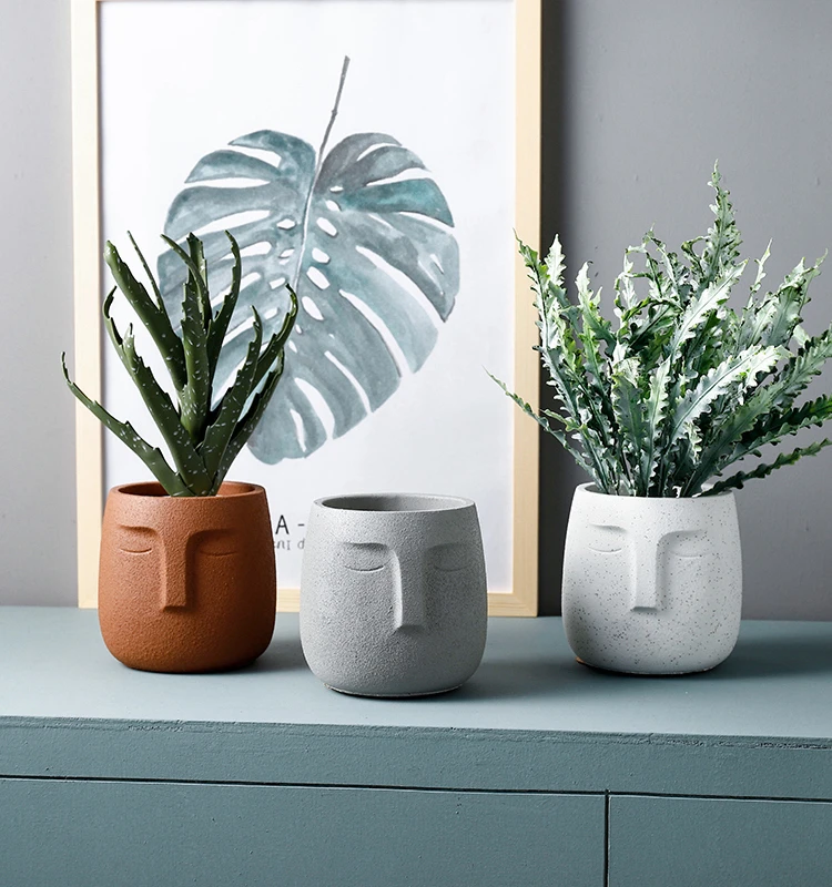 Matte Ceramic Portrait Planter Matte Ceramic Portrait Planter