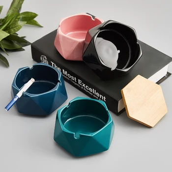 ceramics modern Windproof Ashtray With lid for Tabletop Gift for friends Hotel outdoor home decoration Smokeless Ashtray Holder 
ceramics modern Windproof Ashtray With lid for Tabletop Gift for friends Hotel outdoor home decoration Smokeless Ashtray Holder