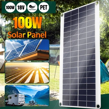100W Portable Solar Panel Battery Charger USB Kit Complete Solar Cell Smart Phone Flexible Power Bank Camping Car Rechargeable
100W Portable Solar Panel Battery Charger USB Kit Complete Solar Cell Smart Phone Flexible Power Bank Camping Car Rechargeable