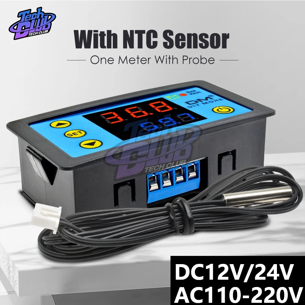 DC 12V/24V AC 110-220V Thermostat Dual Digital Display Temperature Controller Thermometer Control +NTC Sensor Module W3231
DC 12V/24V AC 110-220V Thermostat Dual Digital Display Temperature Controller Thermometer Control +NTC Sensor Module W3231