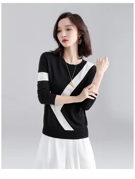 2020 Autumn and winter design sense of the small round neck geometry pattern loose thin bottoming sweater 's clothing
2020 Autumn and winter design sense of the small round neck geometry pattern loose thin bottoming sweater 's clothing