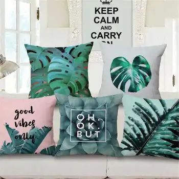 Green Tropical Plant Leaf Cotton Linen Waist Cushion Pillow Cover Home Bed Soft Room Gift Single Sides Printing 18" 
Green Tropical Plant Leaf Cotton Linen Waist Cushion Pillow Cover Home Bed Soft Room Gift Single Sides Printing 18"