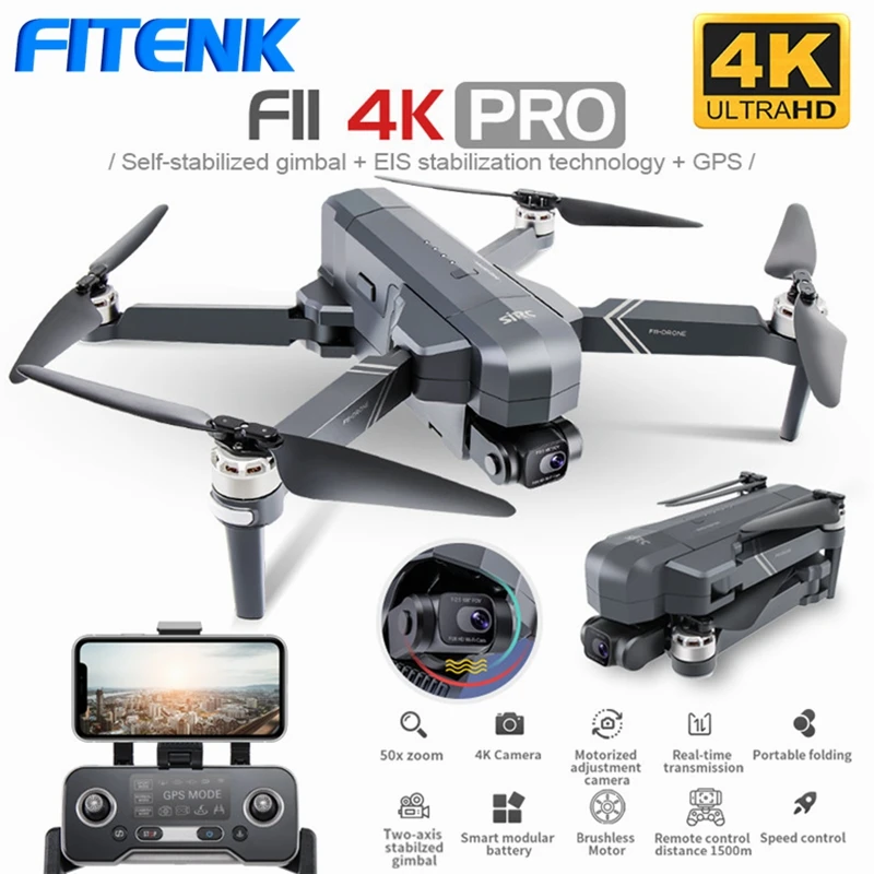 SJRC F11 4K PRO GPS Drone with 5G Wifi FPV 4K HD Camera Two-axis Anti-shake Gimbal F11 Brushless Quadcopter VS SG906 Pro 2 Dron
SJRC F11 4K PRO GPS Drone with 5G Wifi FPV 4K HD Camera Two-axis Anti-shake Gimbal F11 Brushless Quadcopter VS SG906 Pro 2 Dron