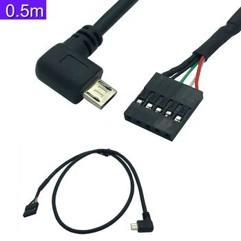 50CM usb micro 5P Male 90 Left angle to 1x 5Pin Female 2.54 USB header PCB motherboard cable
50CM usb micro 5P Male 90 Left angle to 1x 5Pin Female 2.54 USB header PCB motherboard cable
