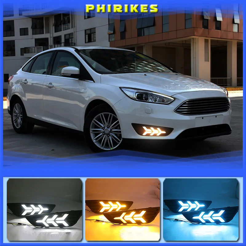 Дневные ходовые огни для Ford Focus 3, MK3, 2015, 2016, 2017, 2018, желтые, водонепроницаемые, 12 В, 2 светодиодный т.
Дневные ходовые огни для Ford Focus 3, MK3, 2015, 2016, 2017, 2018, желтые, водонепроницаемые, 12 В, 2 светодиодный т.