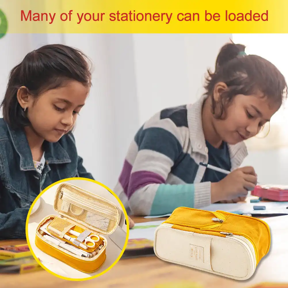 case cartoon large capacity pencil bag pen pouch stationery
