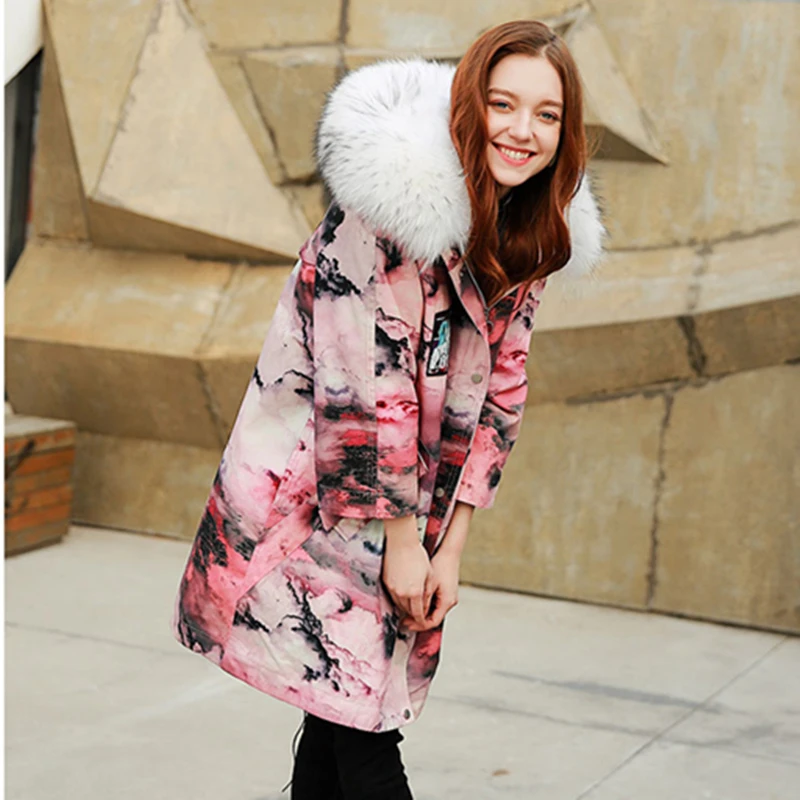 Женское зимнее меховое пальто с длинным рукавом на молнии CY657 | Женская одежда