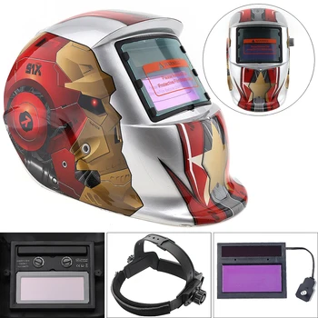 Silver Iron Robot Adjust Solar Auto Darkening TIG MIG Grinding Welding Helmets /Face Mask / Electric Welding Mask / Weld Cap
Silver Iron Robot Adjust Solar Auto Darkening TIG MIG Grinding Welding Helmets /Face Mask / Electric Welding Mask / Weld Cap