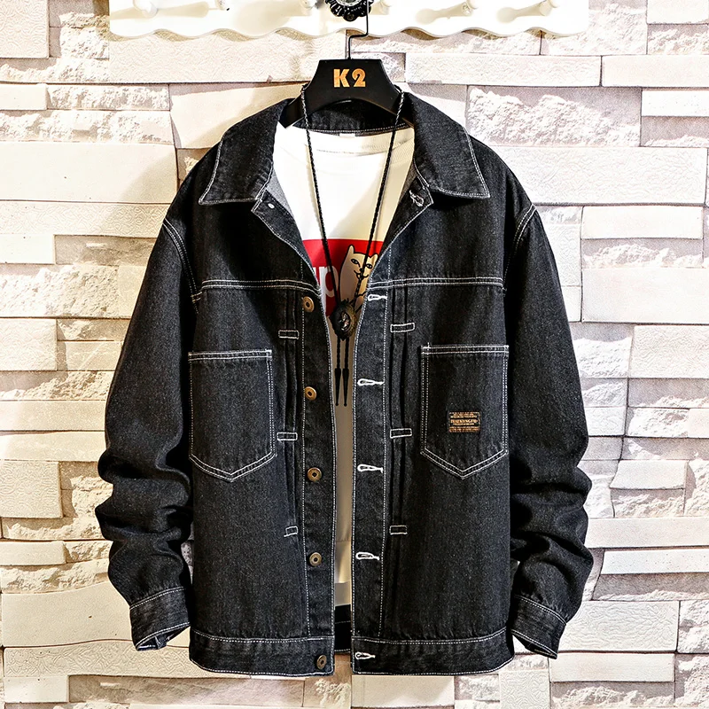 2019 New Arrival Fashion Solid Black Blue Denim Jacket Mens Spring Autumn Casual Bomber Jean Jacket Outwear
2019 New Arrival Fashion Solid Black Blue Denim Jacket Mens Spring Autumn Casual Bomber Jean Jacket Outwear